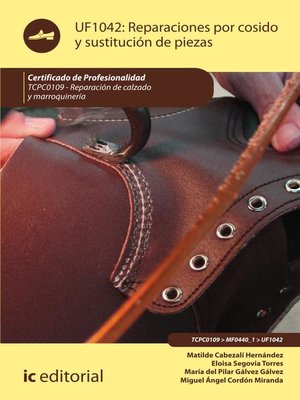 cover image of Reparaciones por cosido y sustitución de piezas. TCPC0109